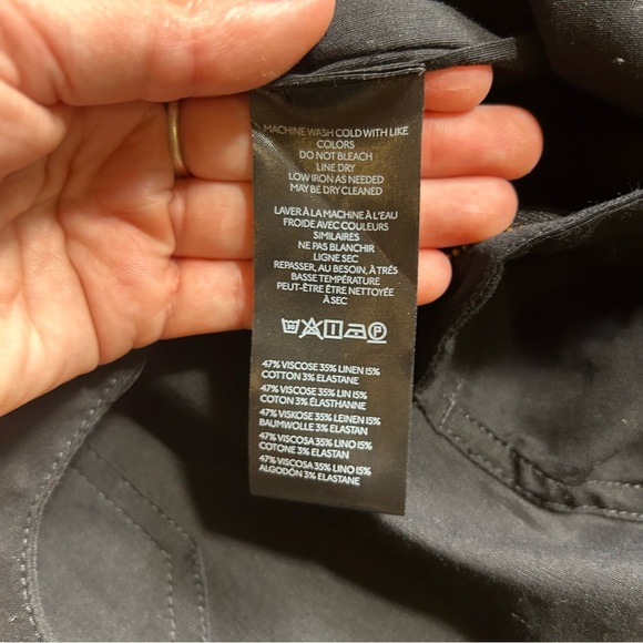 Anthropologie Maeve Colette Magic Fabric Crop Wide Leg Pant in Black 34 - Picture 10 of 15